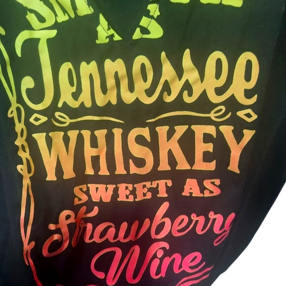 Tennessee Whiskey Graphic Tee Tshirt Neon Letters - Picture 4 of 6